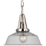 Layton Pendant - Polished Nickel / Clear