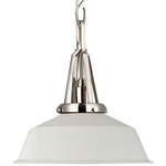 Layton Pendant - Polished Nickel / Matte White