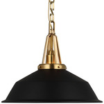 Layton Pendant - Antique Burnished Brass / Matte Black