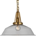 Layton Pendant - Antique Burnished Brass / Clear
