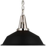 Layton Pendant - Polished Nickel / Matte Black