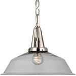 Layton Pendant - Polished Nickel / Clear