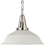 Layton Pendant - Polished Nickel / Matte White