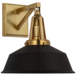 Layton Wall Sconce - Antique Burnished Brass / Matte Black