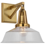 Layton Wall Sconce - Antique Burnished Brass / Clear
