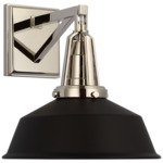 Layton Wall Sconce - Polished Nickel / Matte Black