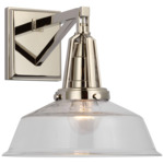 Layton Wall Sconce - Polished Nickel / Clear