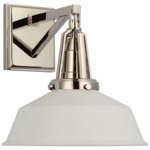 Layton Wall Sconce - Polished Nickel / Matte White