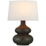 Lismore Table Lamp - Stained Black Metallic / Linen