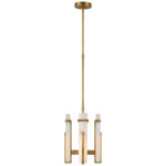 Malik Chandelier - Hand-Rubbed Antique Brass / Alabaster