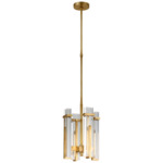 Malik Chandelier - Hand-Rubbed Antique Brass / Crystal