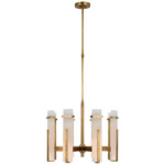 Malik Chandelier - Hand-Rubbed Antique Brass / Alabaster