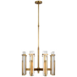 Malik Chandelier - Hand-Rubbed Antique Brass / Crystal