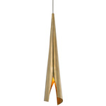 Piel Wrapped Pendant - Antique-Burnished Brass