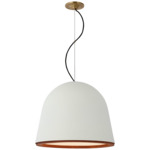 Murphy Pendant - Plaster White / Dark Teak