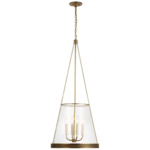 Reese Pendant - Soft Brass / Clear