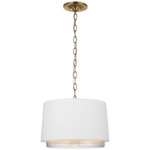 Sydney Pendant - Soft Brass / Matte White