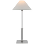 Asher Adjustable Table Lamp - Polished Nickel / Linen