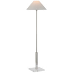 Asher Adjustable Floor Lamp - Polished Nickel / Linen