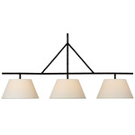 Collette Linear Pendant - Aged Iron / Linen