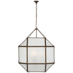 Morris Pendant - Antique Zinc / Frosted