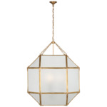 Morris Pendant - Gilded Iron / Frosted