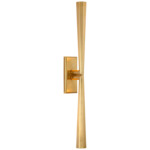 Galahad Bathroom Vanity Light - Hand Rubbed Antique Brass / White