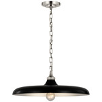 Piatto Pendant - Polished Nickel / Aged Iron