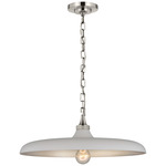 Piatto Pendant - Polished Nickel / Plaster White