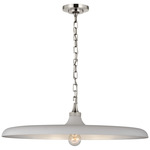 Piatto Pendant - Polished Nickel / Plaster White