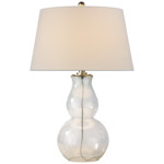 Gourd Table Lamp - Clear / Linen