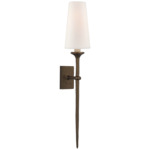 Iberia Wall Sconce - Antique Bronze Leaf / Linen