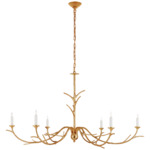 Iberia Chandelier - Antique Gold Leaf / Linen