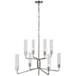 Casoria Two Tier Chandelier - Polished Nickel / Clear