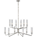 Casoria Two Tier Chandelier - Polished Nickel / Clear