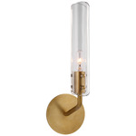 Casoria Wall Sconce - Hand-Rubbed Antique Brass / Clear