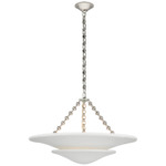 Mollino Chandelier - Polished Nickel / Plaster White