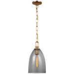 Andros Pendant - Antique-Burnished Brass / Smoke
