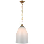 Andros Pendant - Antique-Burnished Brass / White