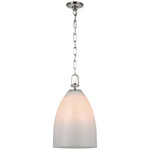 Andros Pendant - Polished Nickel / White