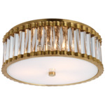 Kean Ceiling Light - Hand-Rubbed Antique Brass / Clear