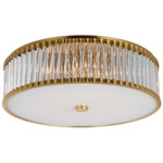 Kean Ceiling Light - Hand-Rubbed Antique Brass / Clear