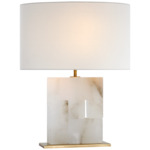 Ashlar Table Lamp - Hand-Rubbed Antique Brass / Alabaster