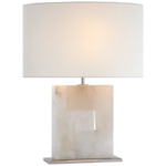 Ashlar Table Lamp - Polished Nickel / Alabaster