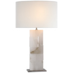 Ashlar Tall Table Lamp - Polished Nickel / Alabaster