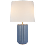 Minx Table Lamp - Polar Blue Crackle / Linen