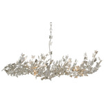 Farfalle Linear Chandelier - Burnished Silver Leaf