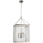 Rossi Pendant - Polished Nickel / Clear