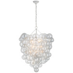 Talia Entry Chandelier - Plaster White / Clear