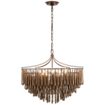 Vacarro Chandelier - Antique Bronze Leaf